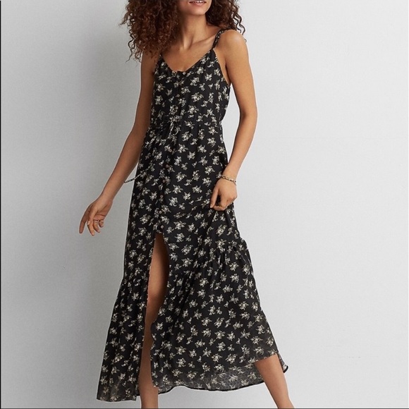 American Eagle Outfitters Dresses & Skirts - American Eagle Outfitters Black Floral Maxi Dress